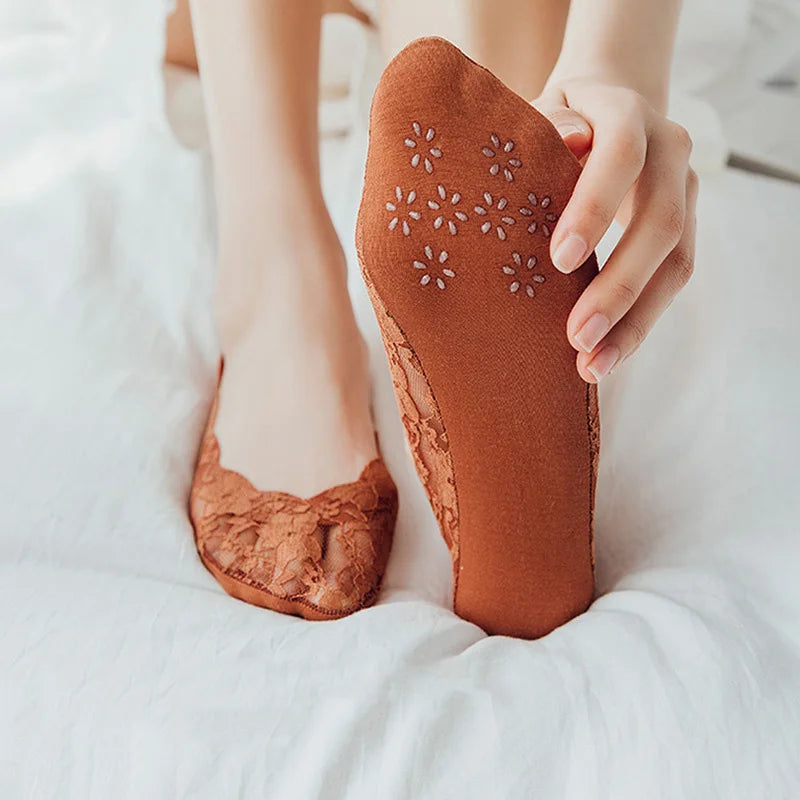 Lace Women Boat Socks