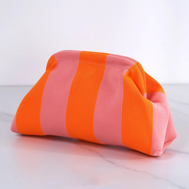 Soléa Woven Cloud Clutch