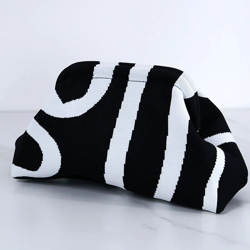 Soléa Woven Cloud Clutch