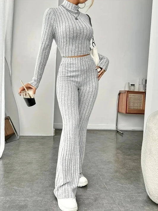 Knitted 2 Piece Sets Women Tracksuit