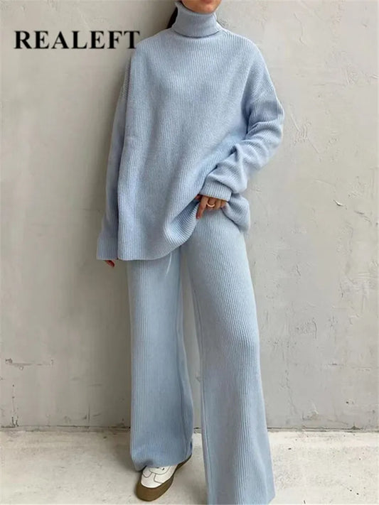 Knitted Tracksuit 2 Piece Women Sets