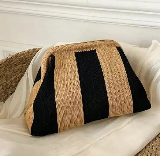 Soléa Woven Cloud Clutch