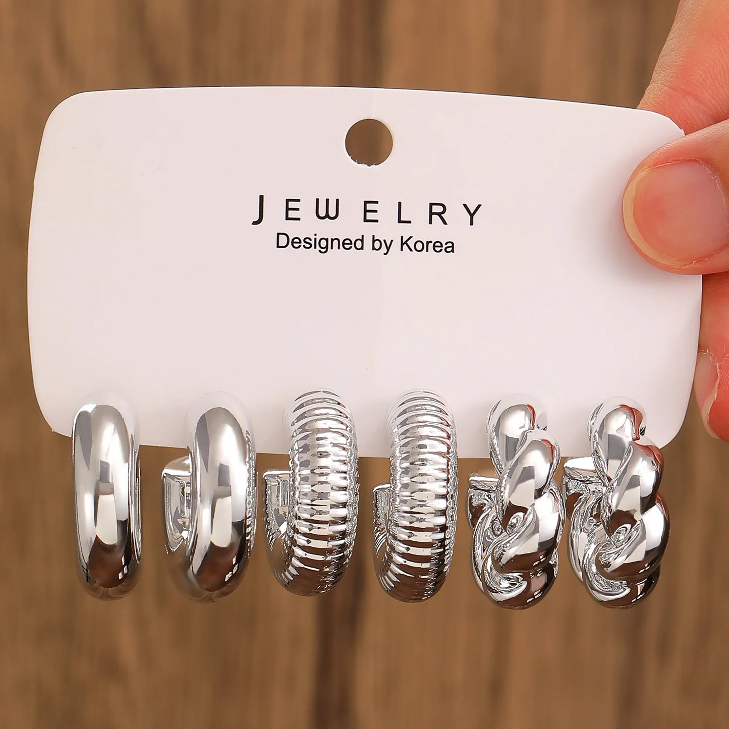 Luna Geometric 3-Piece Earring Set