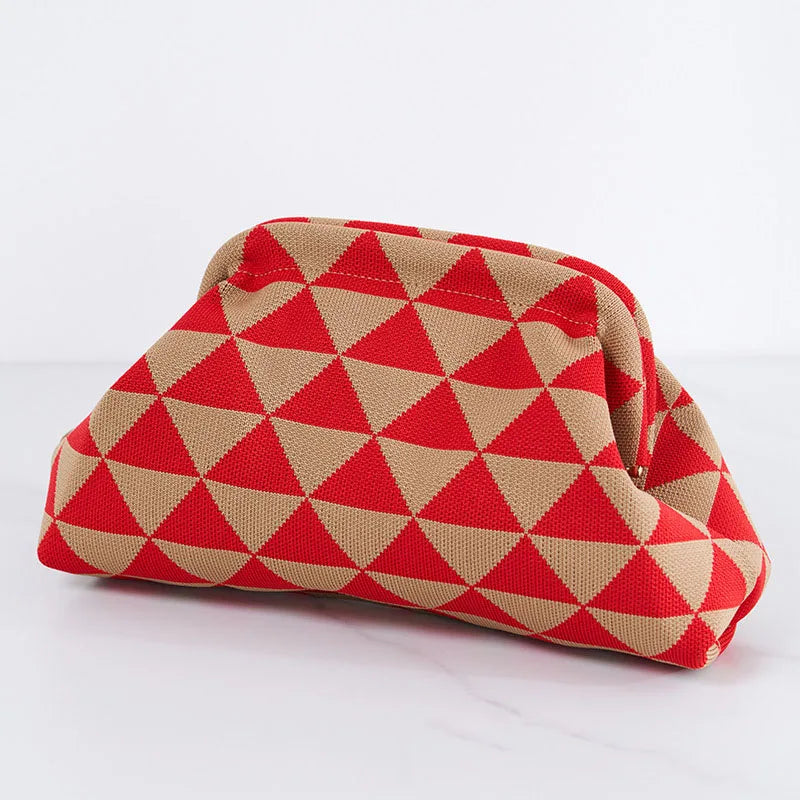 Soléa Woven Cloud Clutch