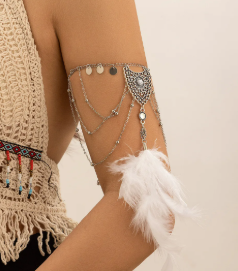 Aurelia Feather Arm Cuff