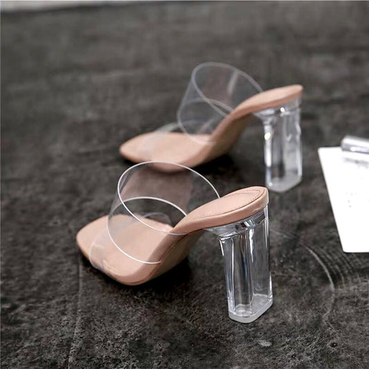 Clear Heel Sandals